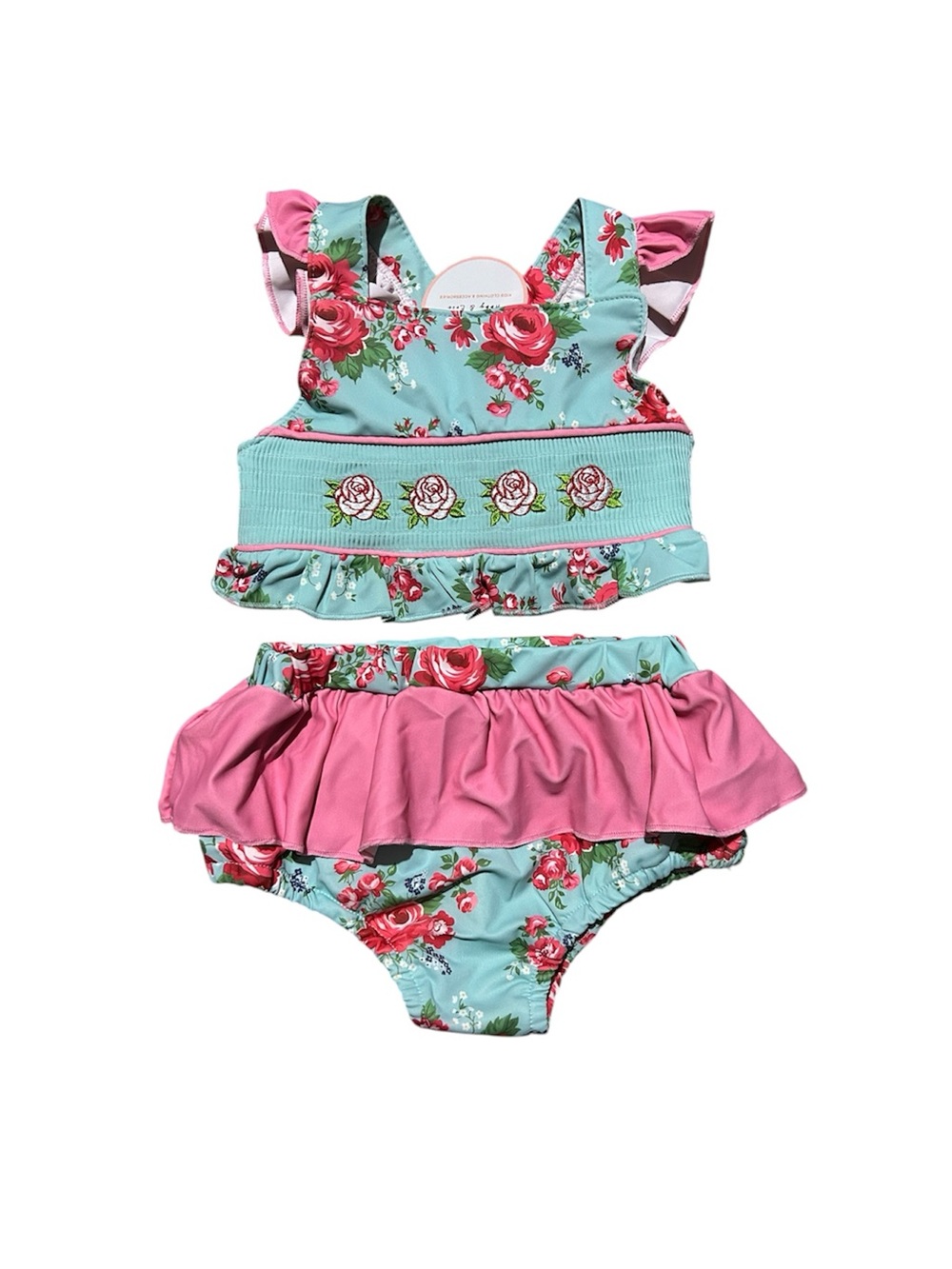 Floral Ruffle Two-Piece Swimsuit